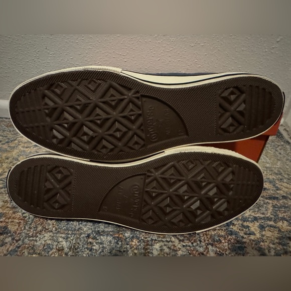 New Converse Blue High-Top Sneakers Size 12 CHUCK 70 HI DEEP WATERS/EGRET/BLACK - Picture 5 of 13